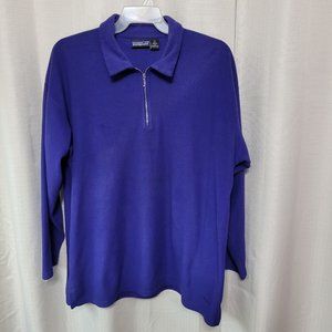 Patagonia Vintage 1/4 Zip Long Sleeve Fleece Sweatshirt Men's Size XL Blue USA